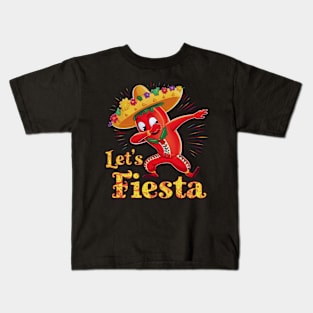 "Fiesta Pepper Dab: Cinco de Mayo Celebration" Kids T-Shirt